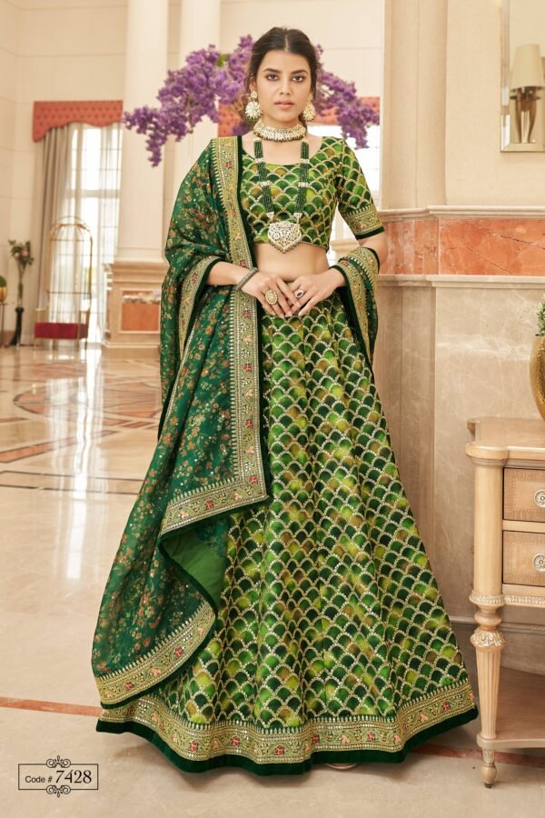 Jungle Green Lehenga Choli