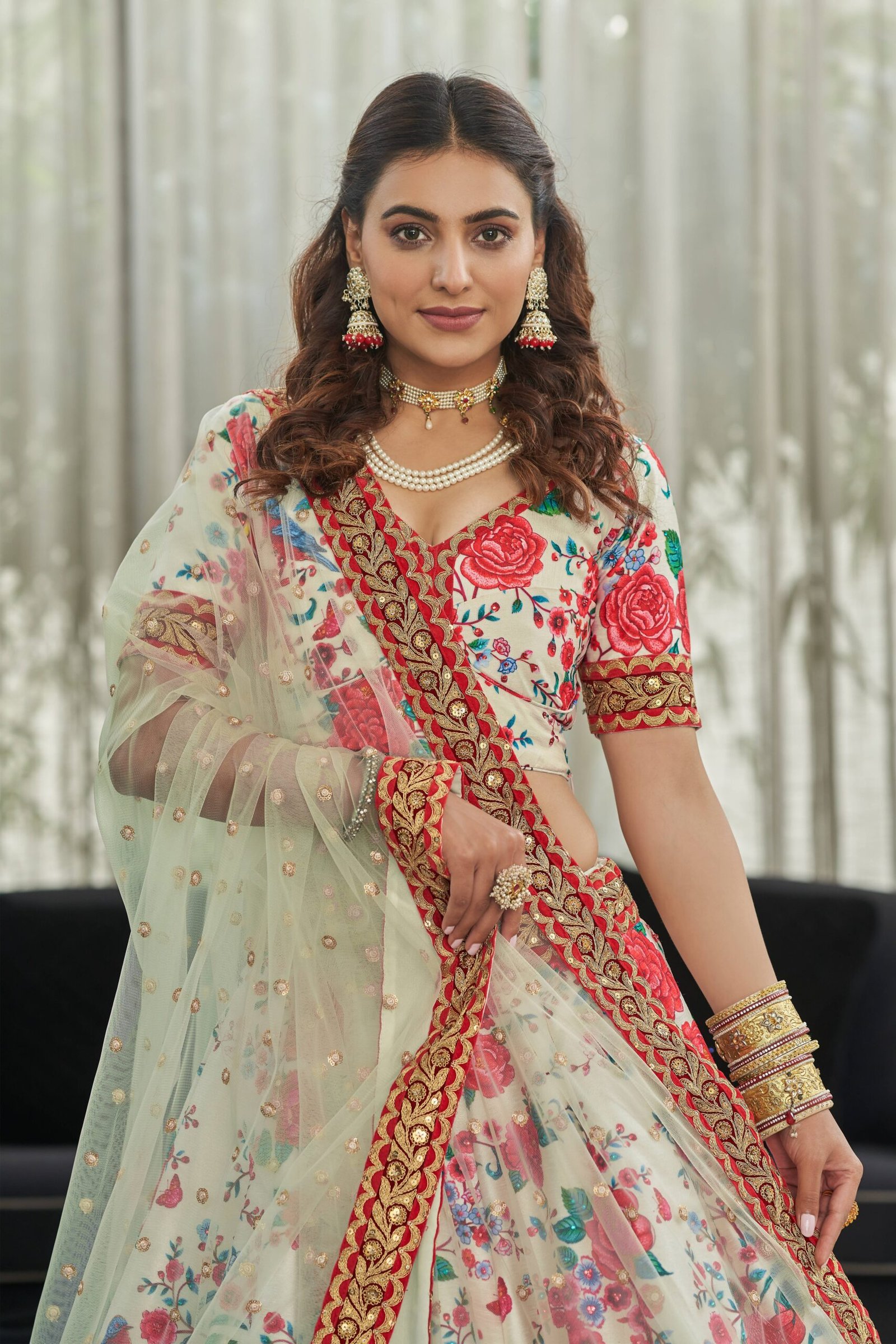 Beige Lehenga Choli